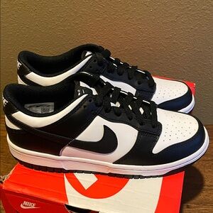 Women's Black and White Nike Dunk Low